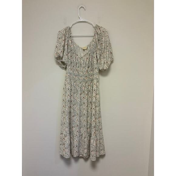 Nation LTD Cream Floral Midi Dress - Picture 3 of 9